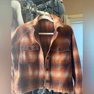 Madewell Rust Plaid Outerwear